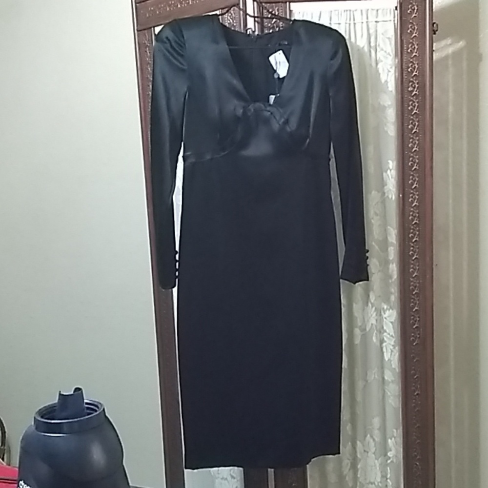 Magashoni black silk/cotton dress